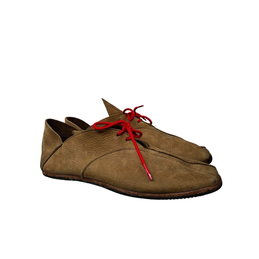 Cydwoq Mens Brown Suede Leather Lace Up Shoes Textured Artisanal, Size 12 US